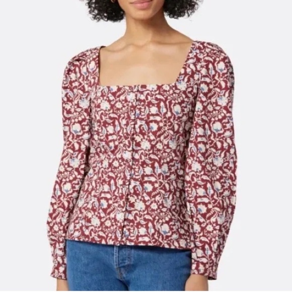 NWT Joie Women's Antin Floral Print Button Front Blouse Size Small Cotton - Picture 4 of 13